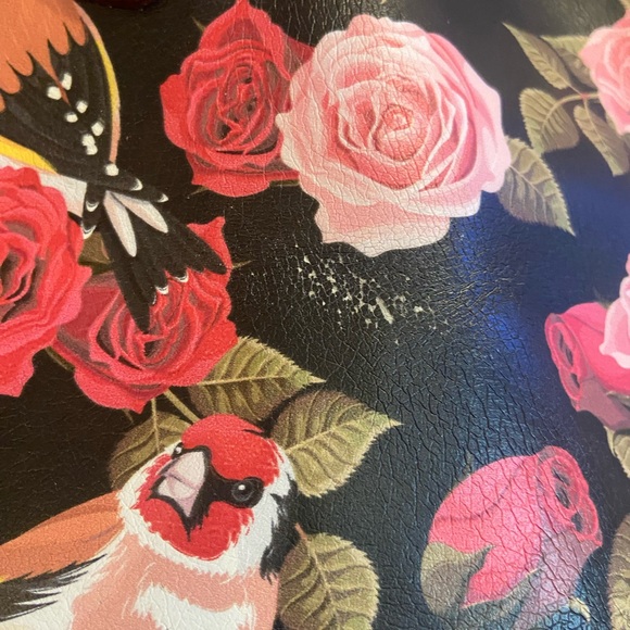 CAVALCANTI Collection Italian Genuine Leather "Blk Rose 530" Handbag saddlebag - Picture 3 of 16